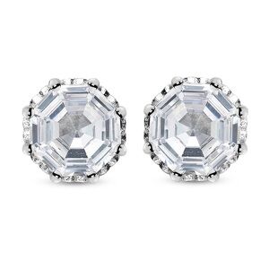 Octillion Cut Finest CZ Stud Earrings in
Sterling Silver 8.00 ctw 🆕